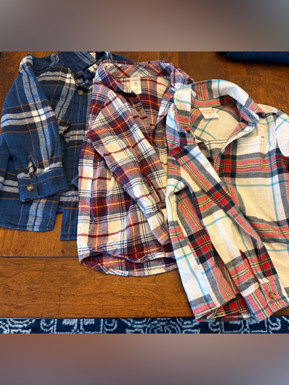 jumping beans Plaid Button-Up Shirts in Blue, Red, White